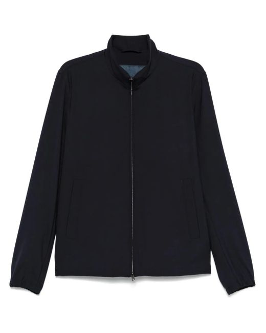 Herno Blue Logo-Plaque Jacket for men