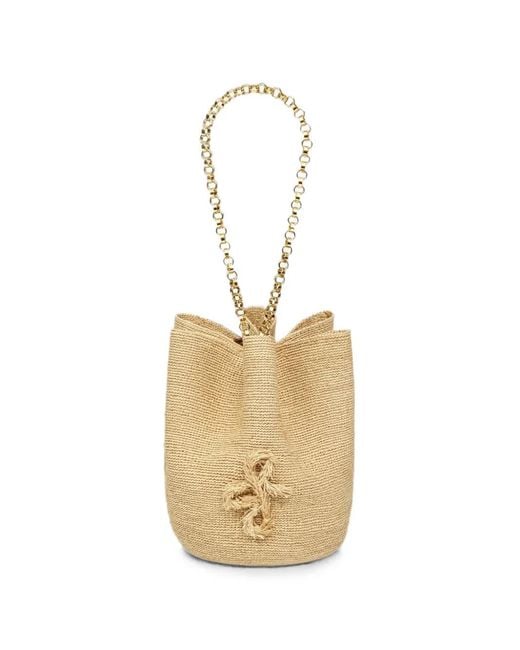 Ruslan Baginskiy White Chain Strap Convertible Hat Bag