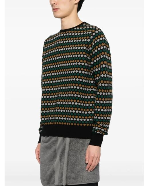 Kolor Black Polka Dot-Pattern Jumper for men