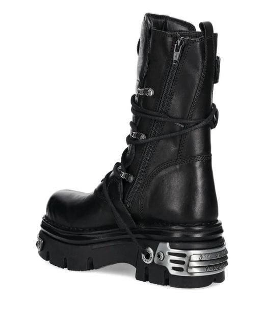 Botas Con Plataforma De 70 Mm New Rock de color Black