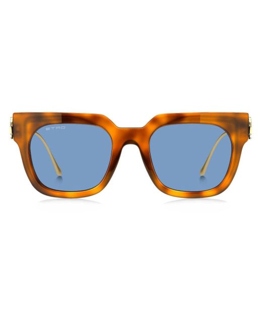 Etro Blue Bold Pegaso Square-frame Sunglasses