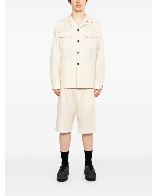 Tagliatore White Chest Flap Pockets Jacket for men