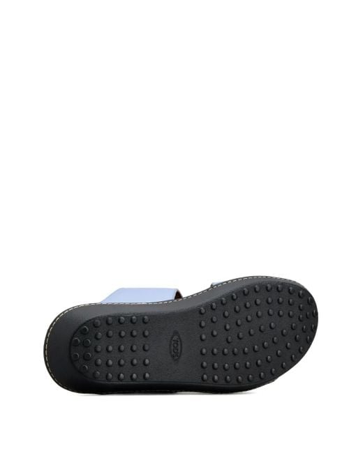 メンズ Tod's Tストラップ レザーサンダル Blue