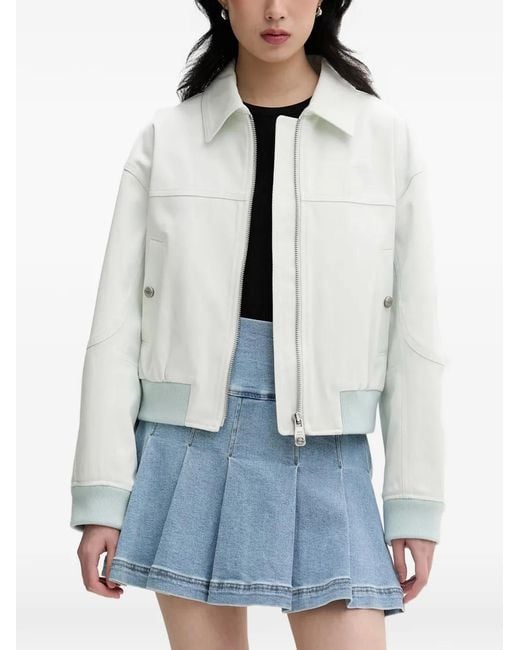Miss Sixty White Veste Matelassée Zippée