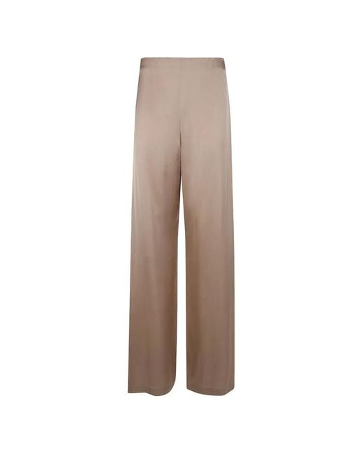Blugirl Blumarine Natural Straight-Leg Satin Trousers