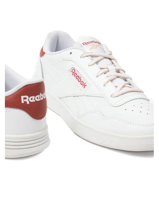 Reebok White Court Advance /Sedona Rose" Sneakers