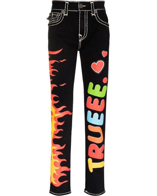 True Religion Denim X Chief Keef Super T Straightleg Jeans in Black