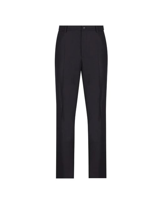 Tagliatore Blue Pressed-Crease Tailored Trousers for men