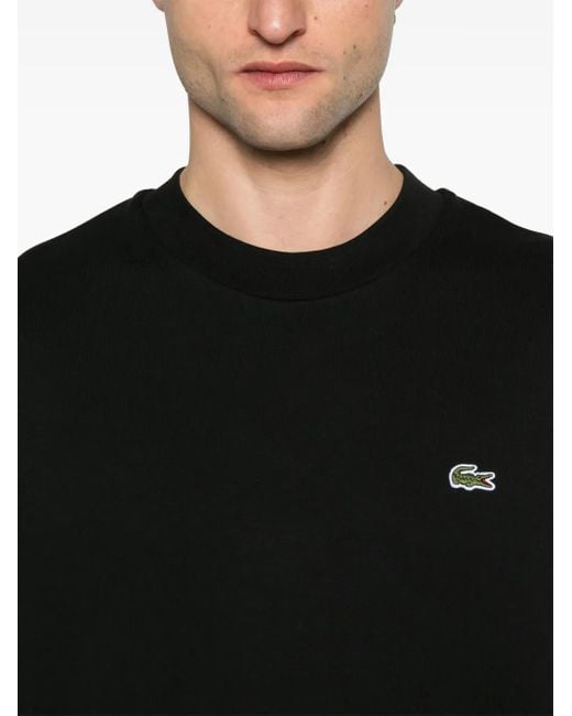 Lacoste Black Cotton Sweatshirt for men