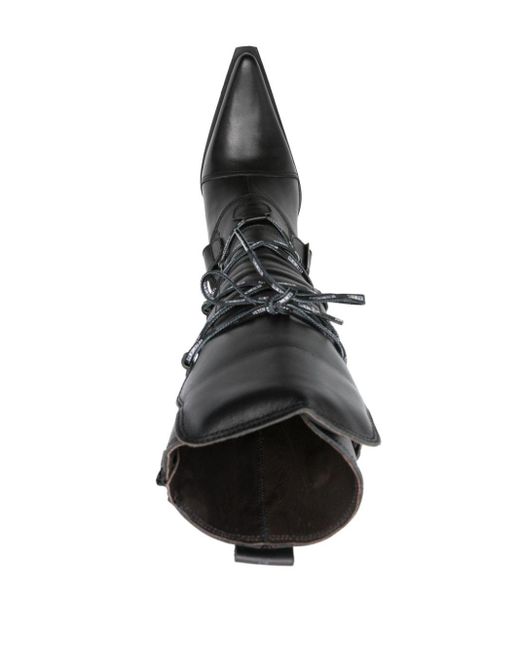 Botas New Rock con tacón de 90 mm Vetements de color Black
