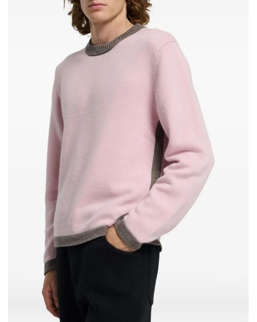 Barrie Pink Round-Neck Cashmere Knit