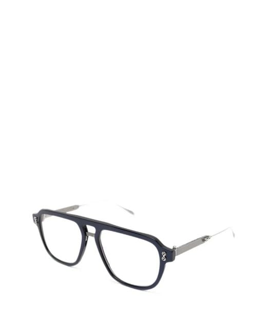 Akoni Black Argo Pilot-Frame Glasses
