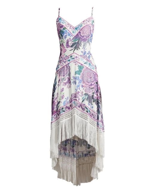 Tadashi Shoji White Floral-Print Dress