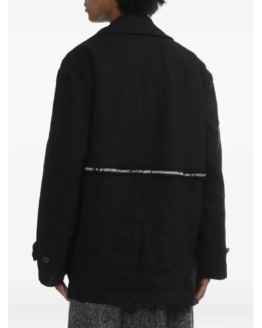 COMME DES GARÇON BLACK Black Double-Breasted Zip Jacket for men