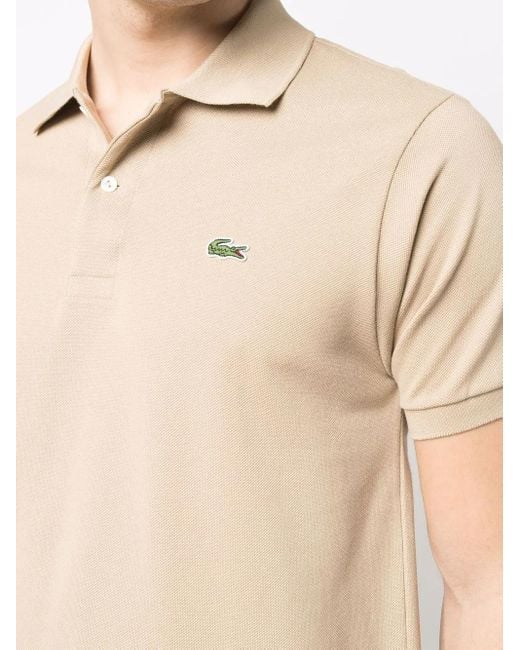 Lacoste Natural Logo-Patch Polo Shirt for men