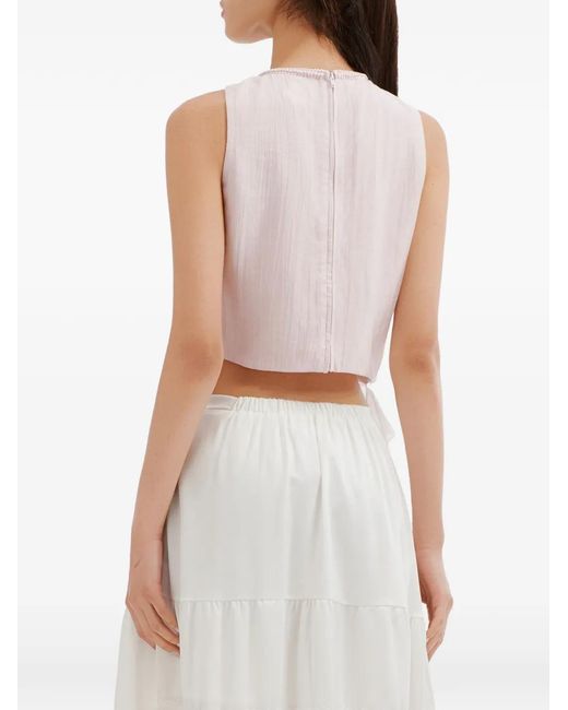 B+ AB White Bluse Mit Einsatz