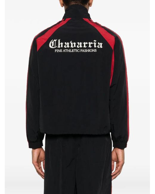 Willy Chavarria Black Logo-Tape Jacket for men