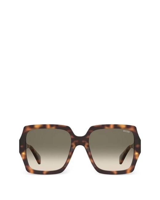 Moschino Gray Square-Frame Sunglasses