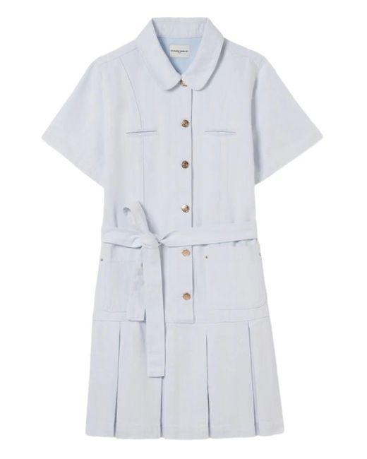 Claudie Pierlot White Kleid aus Denim