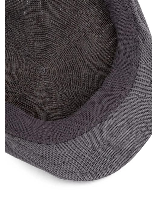 Kangol Gray Bamboo 507 Logo-Embroidered Flat Cap for men