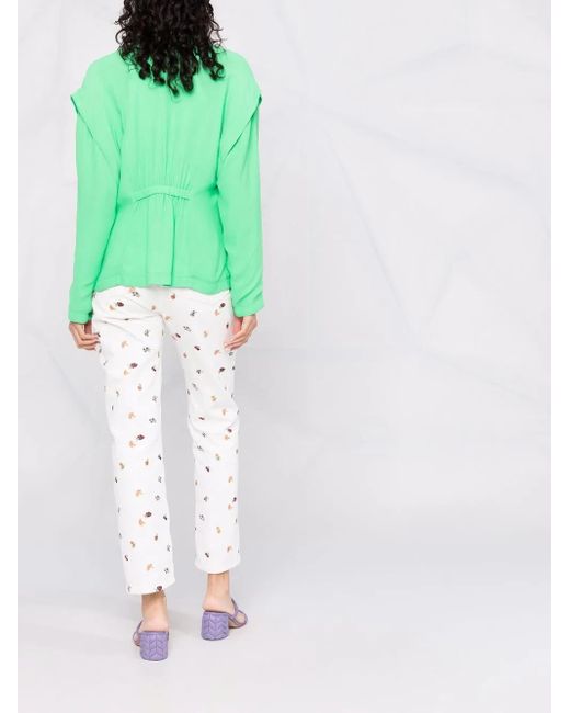 Forte_forte Green Drop-Shoulder Single-Breasted Blazer