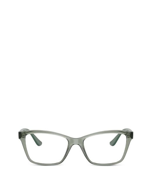 Vogue Eyewear Green Transparent Rectangle-Frame Glasses