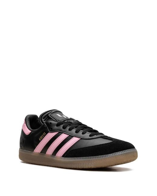 Adidas Black X Lionel Messi Samba "Core/ Metallic/Gum" Sneakers for men