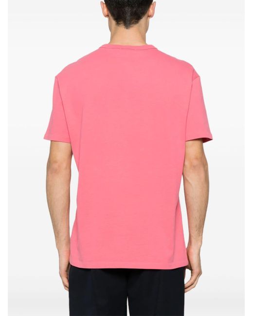 Polo Ralph Lauren Katoenen T-shirt Met Geborduurd Logo in het Pink voor heren
