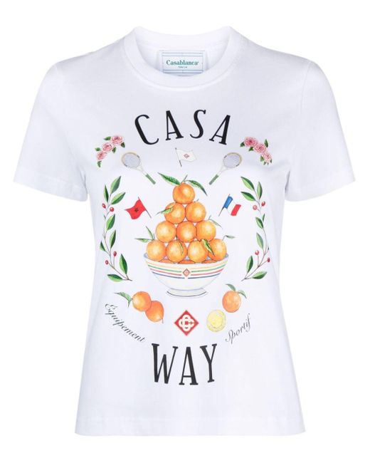 Casablancabrand T-shirt Van Biologisch Katoen in het White