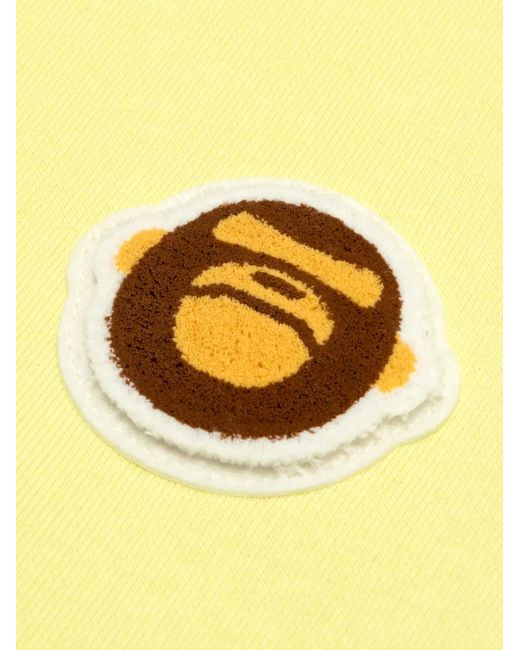 Aape By A Bathing Ape Yellow Logo-Patch Sweatshirt for men
