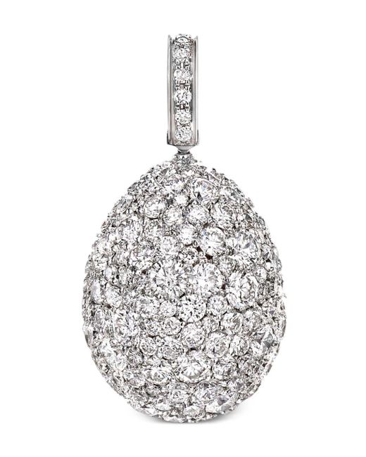Faberge 18kt White Gold Emotion Egg Diamond Charm