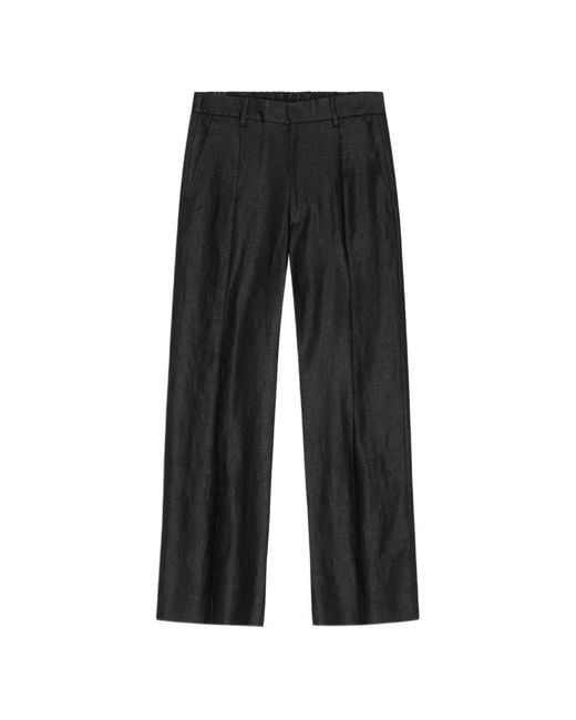 NN07 Black Kay Pressed-Crease Trousers for men