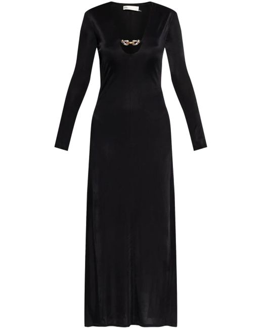 Tory Burch Jessa Silk Blend Long Dress Black