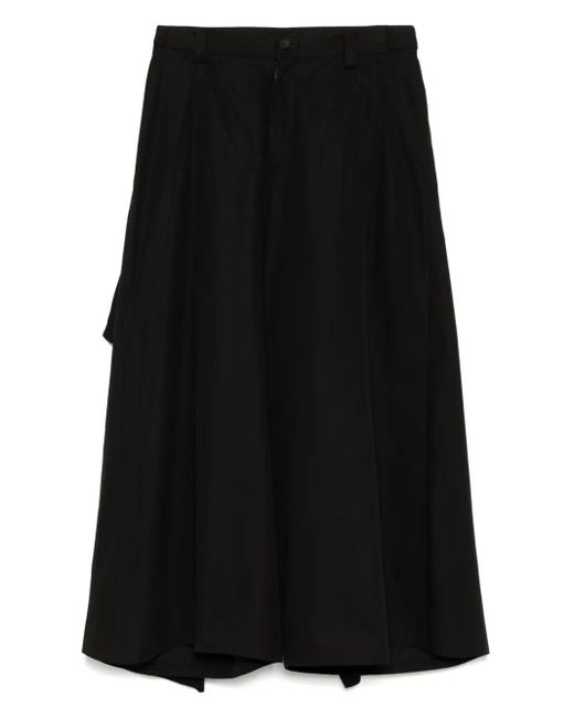 Yohji Yamamoto Black Drapierte Hose