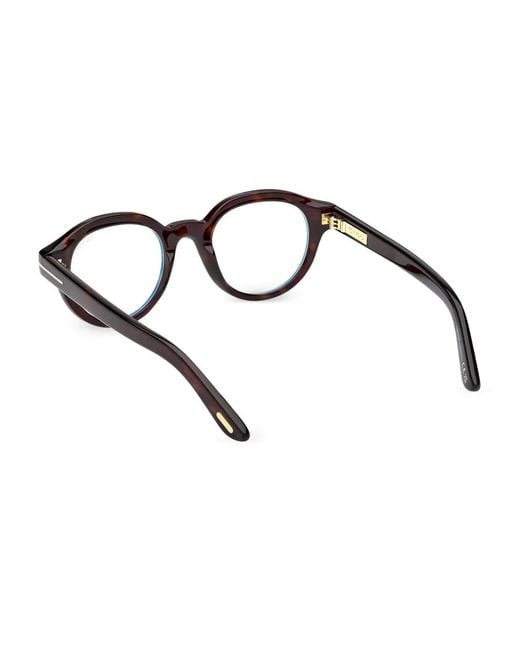 Tom Ford Blue Round-Frame Acetate Glasses