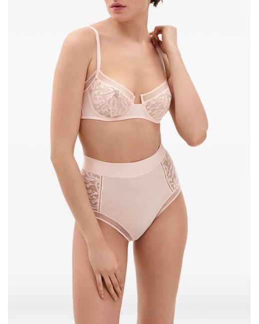 Eres Natural Pampille Lace-Panel Bra