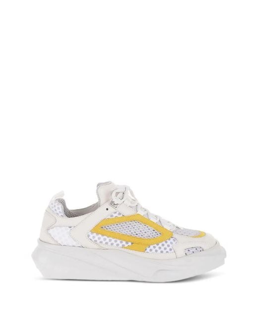 1017 ALYX 9SM White Mono Hiking Leather-Trim Sneakers
