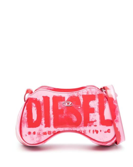 DIESEL Red 'Play Shoulder' Bag