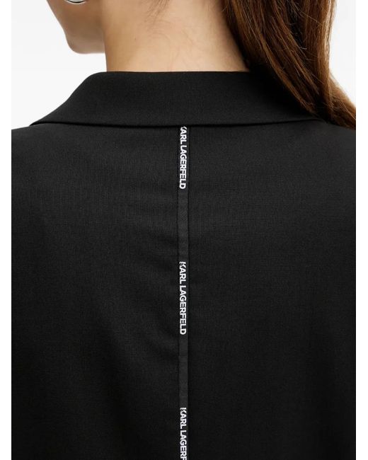 Karl Lagerfeld Black Single-Breasted Blazer