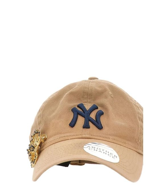 ANOTHER CHANCE Natural Customised New Era 9Twenty New York Yankees Mlb Core Classic Baseball Cap