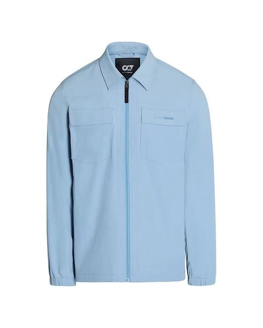 ALPHATAURI Blue Surchemise Boutonnée À Poches for men