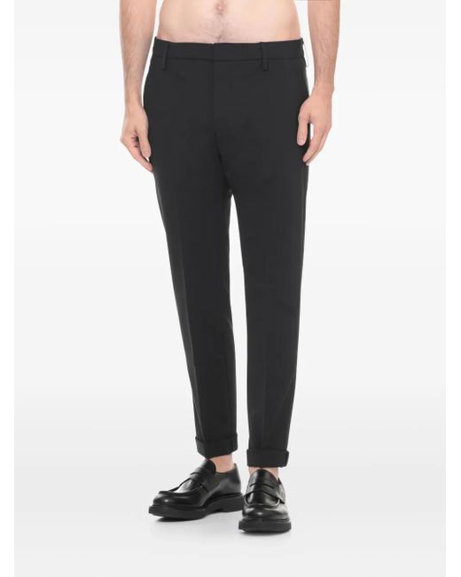 Dondup Black Button-Detail Pants for men