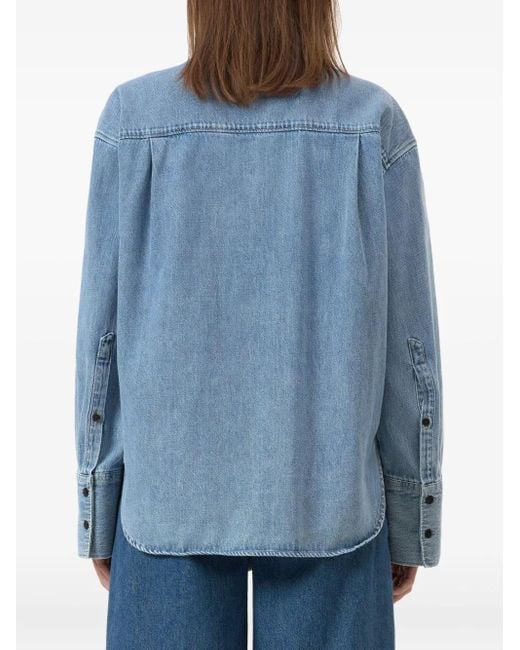 Closed Blue Hemd Mit Schal