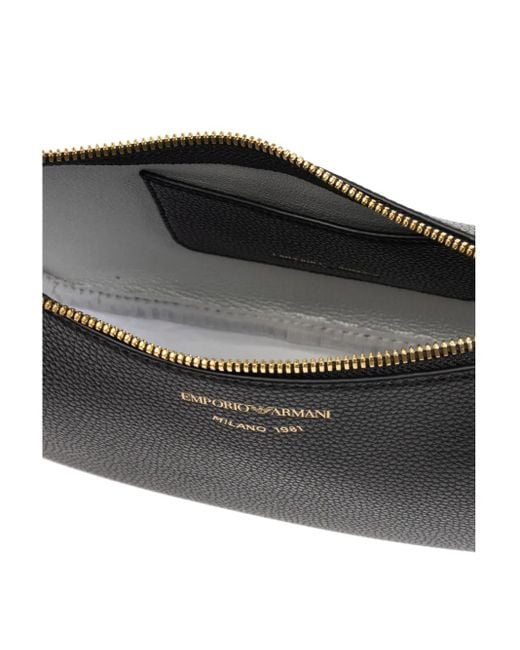 Emporio Armani Black Baguette-Tasche Mit Hirsch-Print