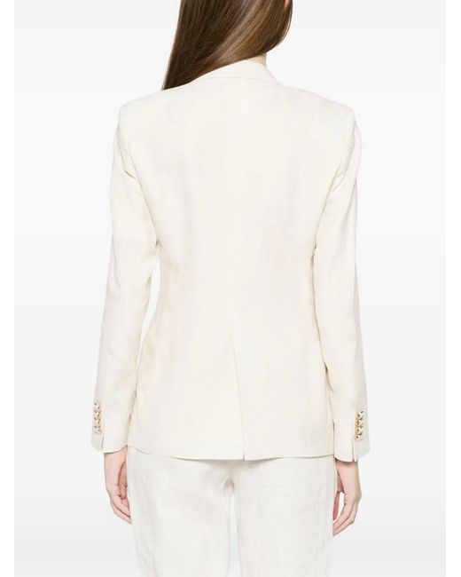 L.b.m. 1911 White Elena Double-Breasted Blazer