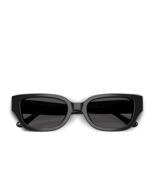 COACH Black Logo-Plaque Square Sunglasses