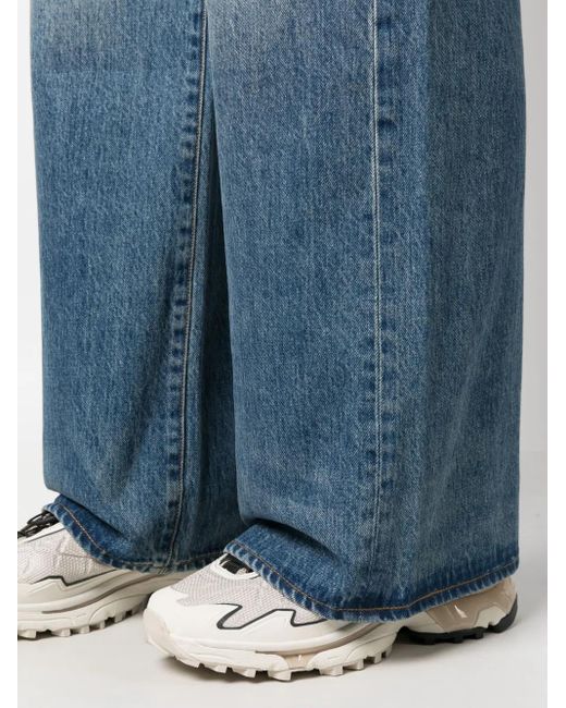 Amiri Blue High-Rise Wide-Leg Jeans