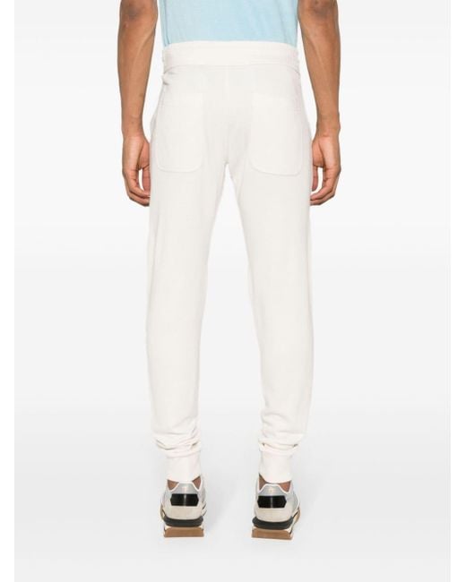 Pantalon de jogging à lien de resserrage Tom Ford pour homme en coloris White