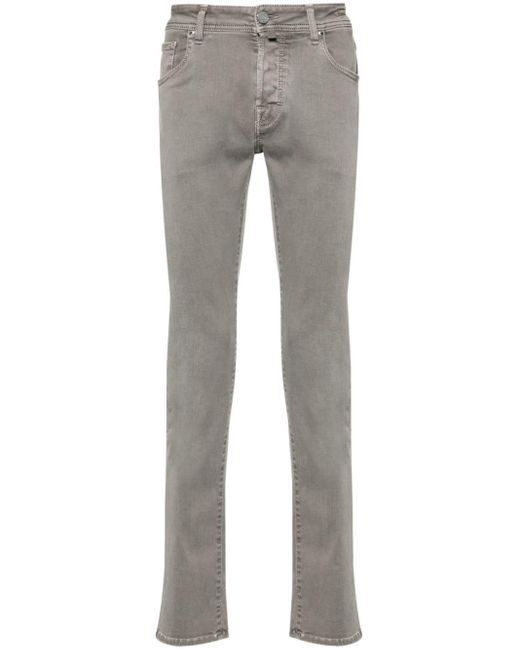 Jacob Cohen Halbhohe Nick Slim-Fit-Jeans in Gray für Herren
