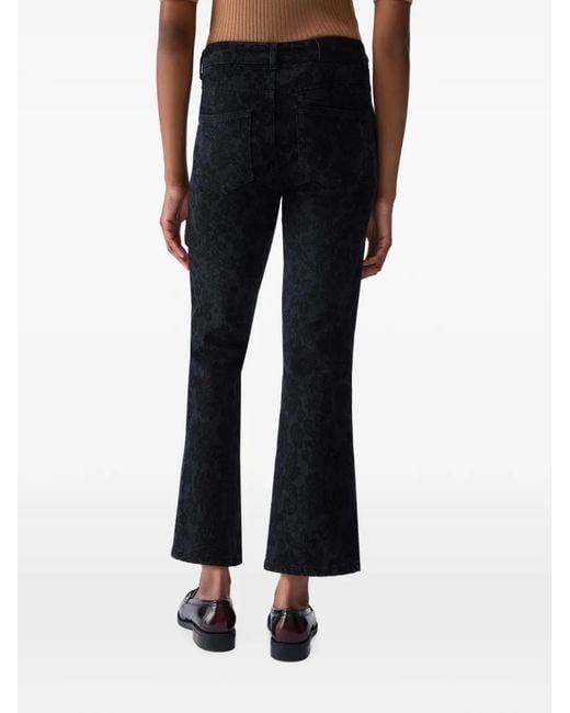Liu Jo Black Bootcut Jeans With Laser Detail